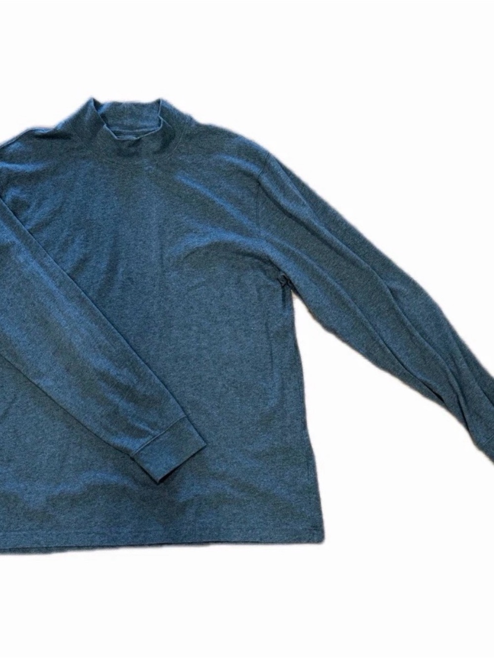 L.L. Bean Men's Mock Neck Long Sleeve Shirt - Dark Grey